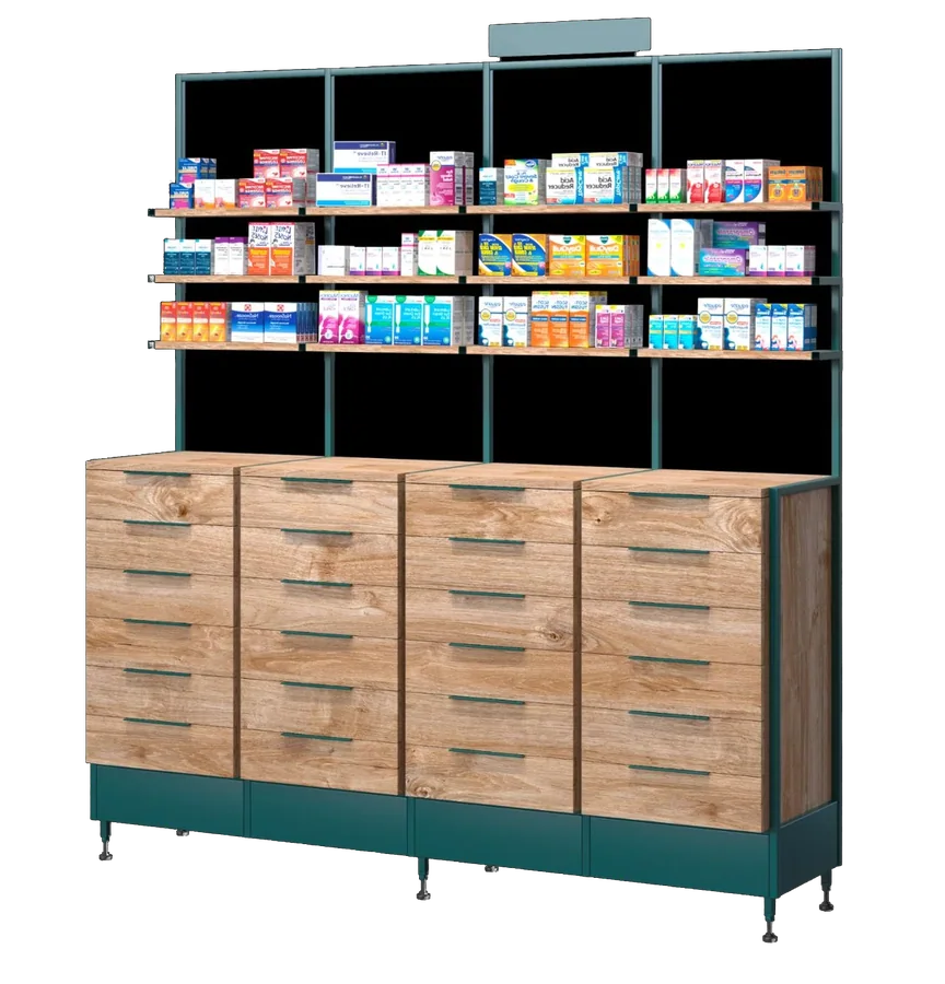 CHECKOUT ZONE WALL CABINET WITH SHELVES