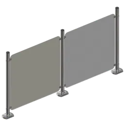 FENCING SYSTEM WITH ACRYLIC PANELS