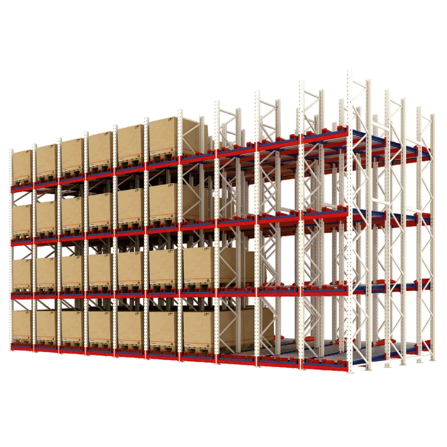 GRAVITY PALLET SHELVING SYSTEM