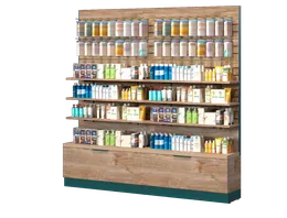 WALL UNIT WITH BOTTOM DRAWER AND SLATWALL